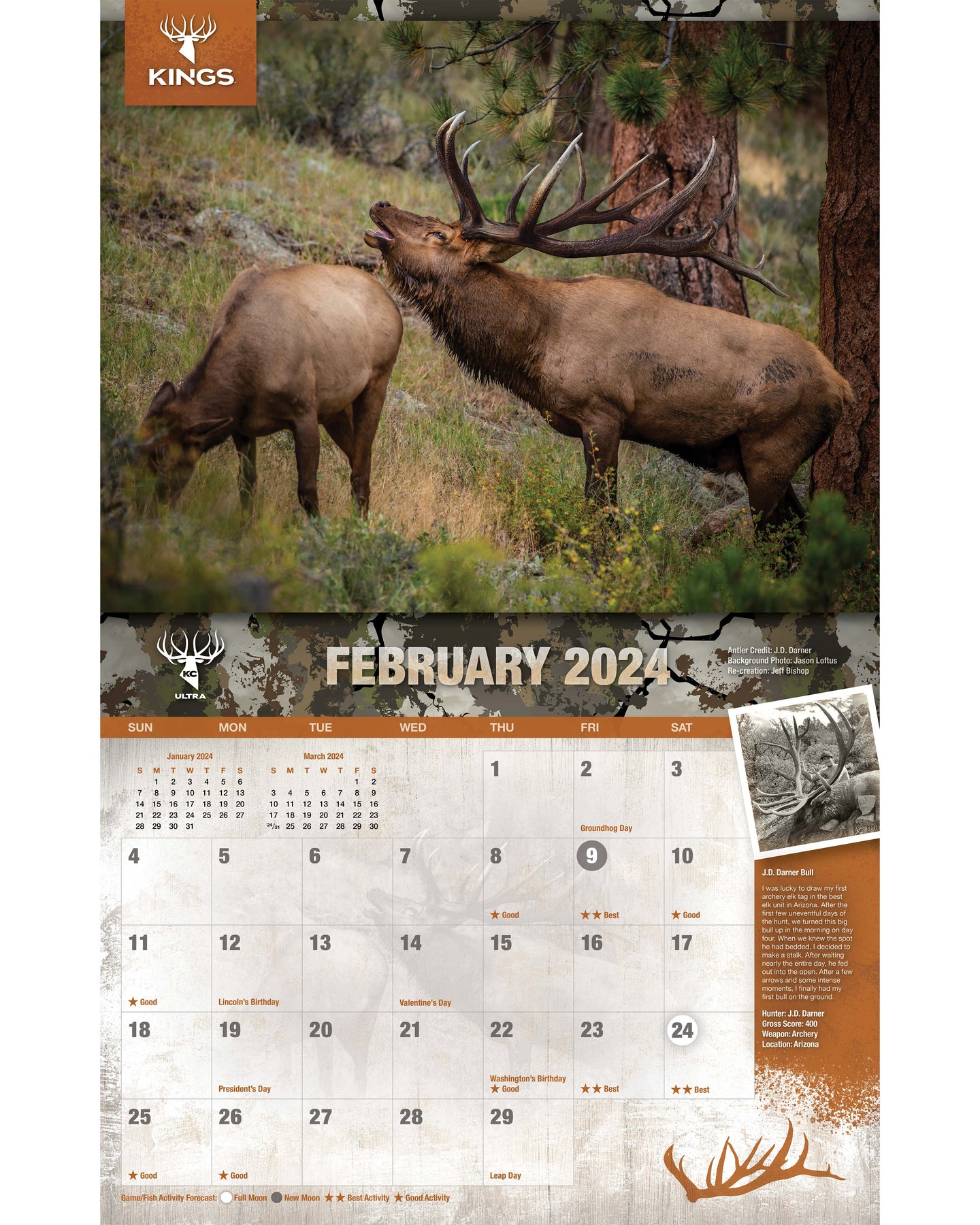 2024 Kings Bull Elk Calendar