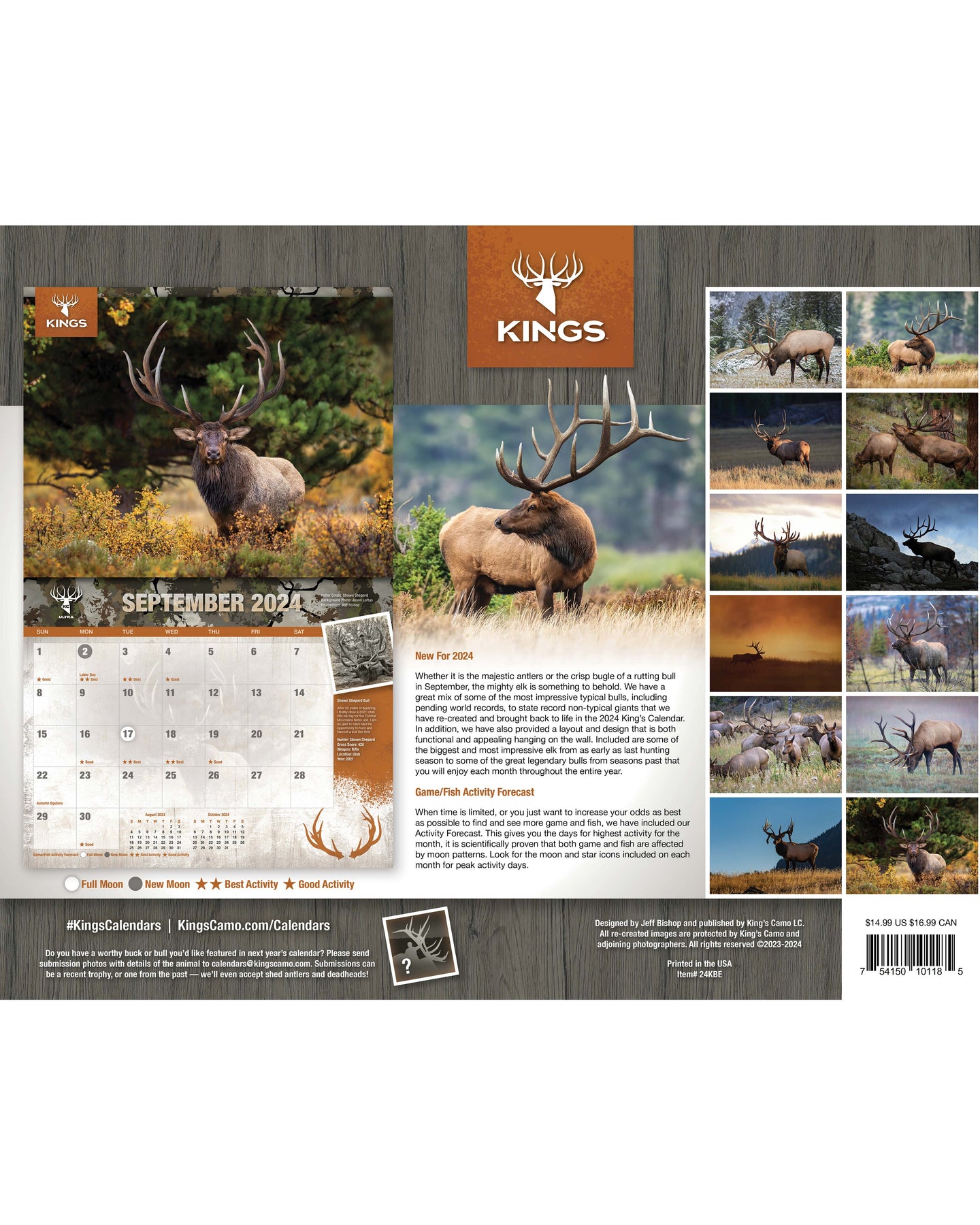 2024 Kings Bull Elk Calendar