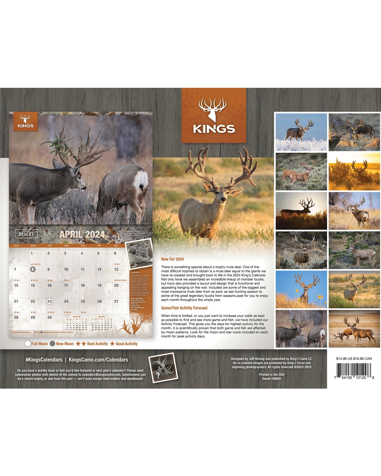 2024 Kings Mule Deer Calendar TWIN PACK