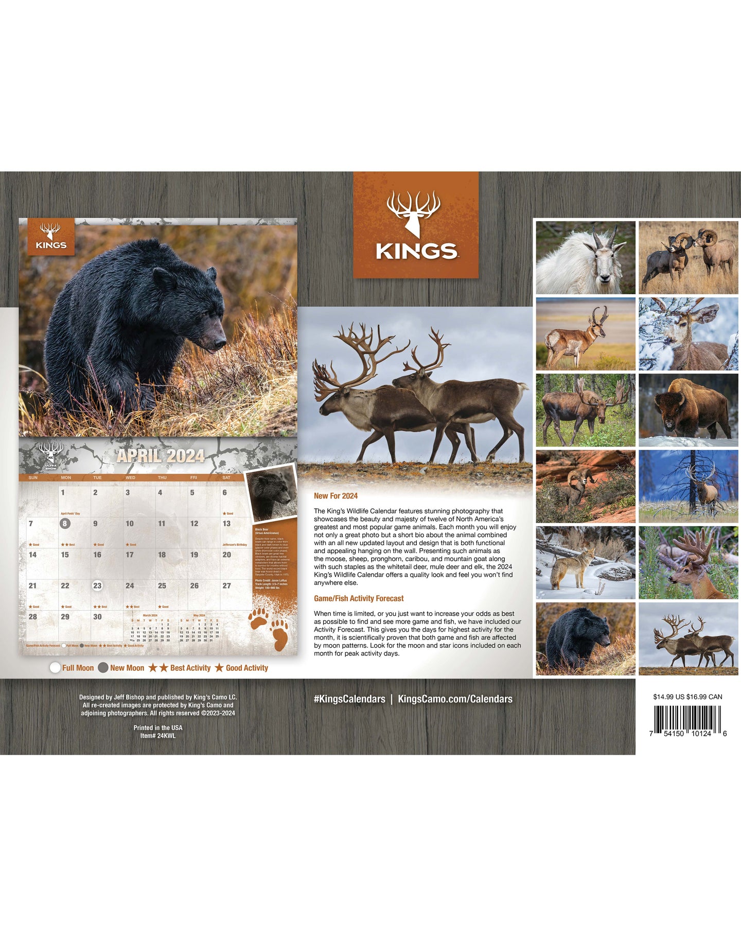 2024 Kings Wildlife Calendar TWIN PACK