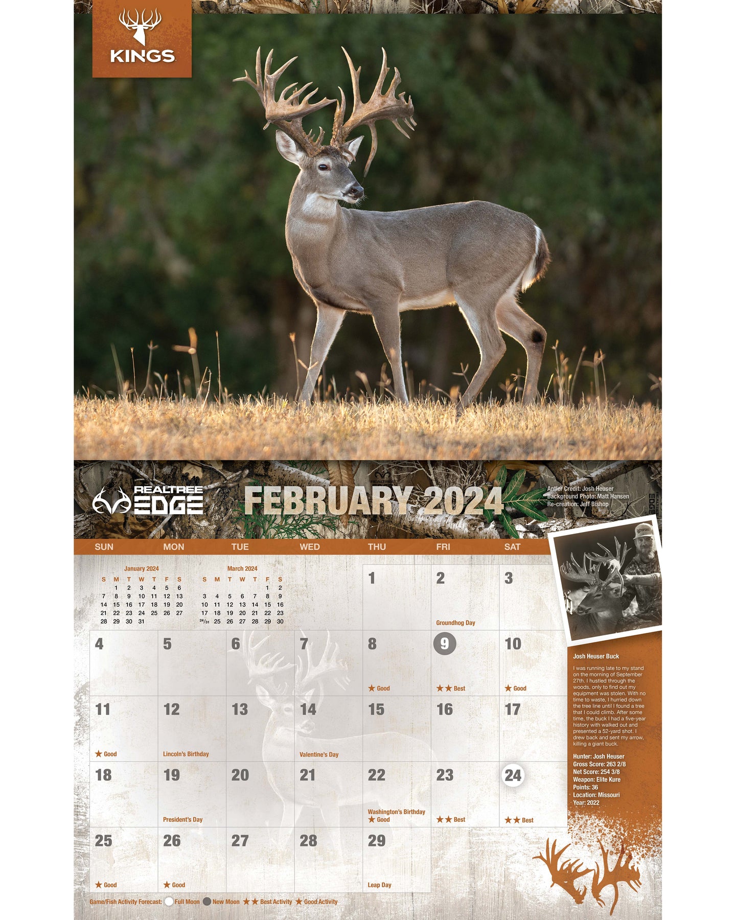 2024 Kings Whitetail Calendar TWIN PACK