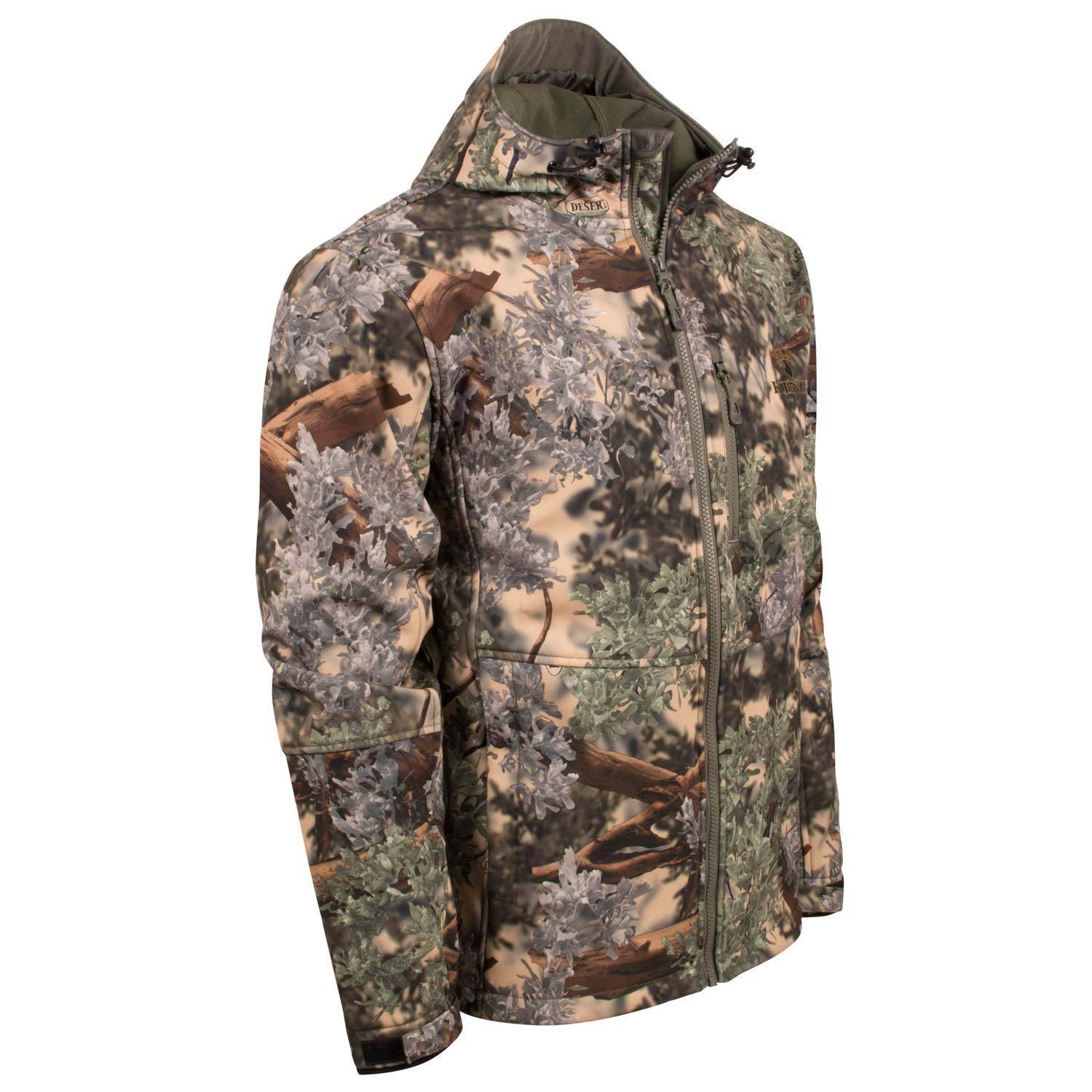 KC1 Soft Shell Hooded Jacket in Desert Shadow | King's Camo