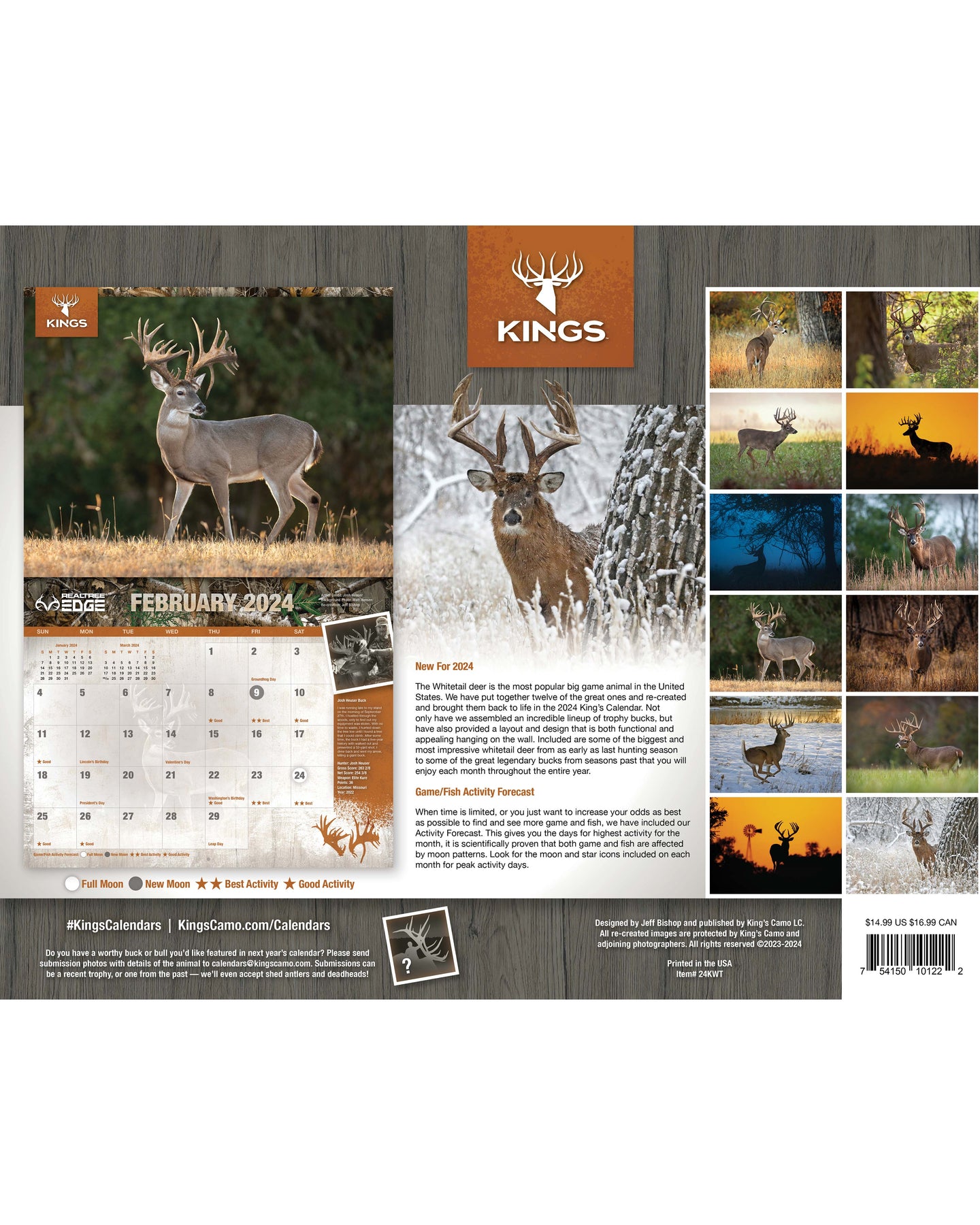 2024 Kings Whitetail Deer Calendar Kings Camo