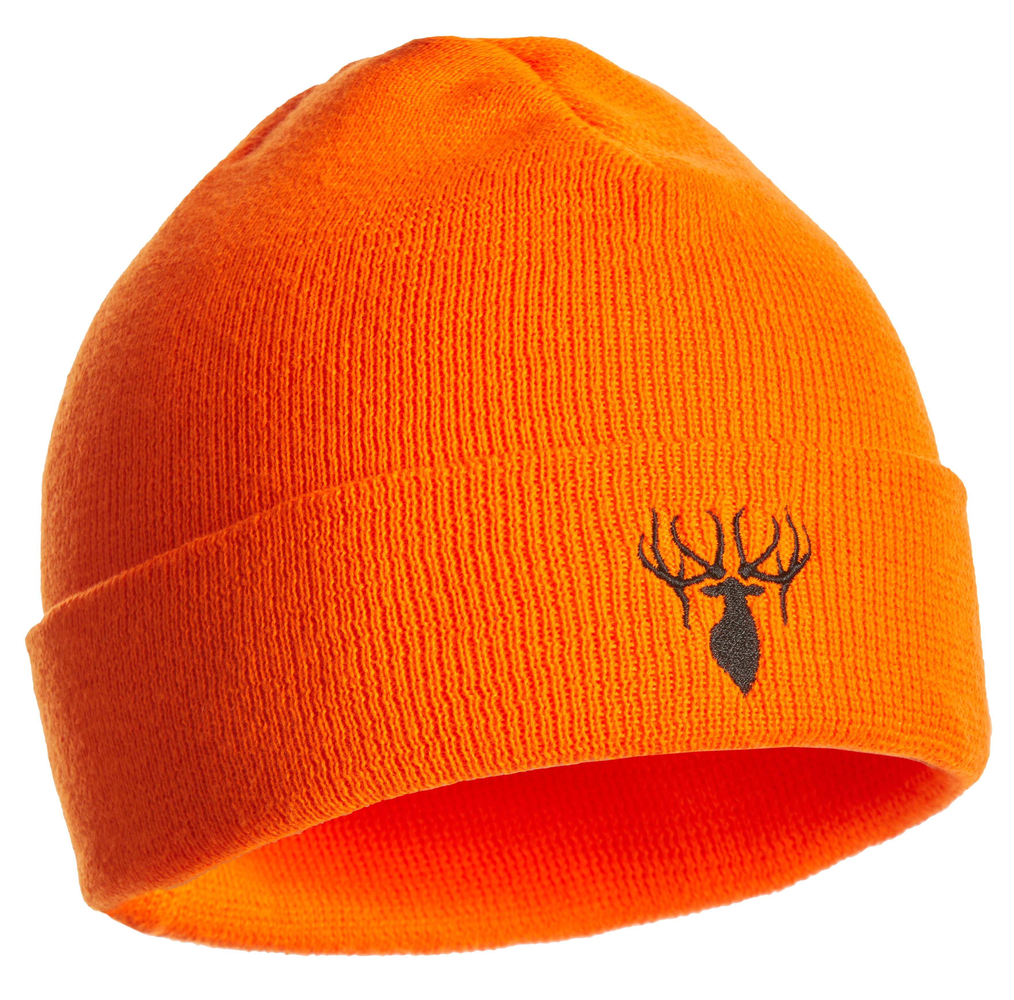 Blaze orange top knit hat