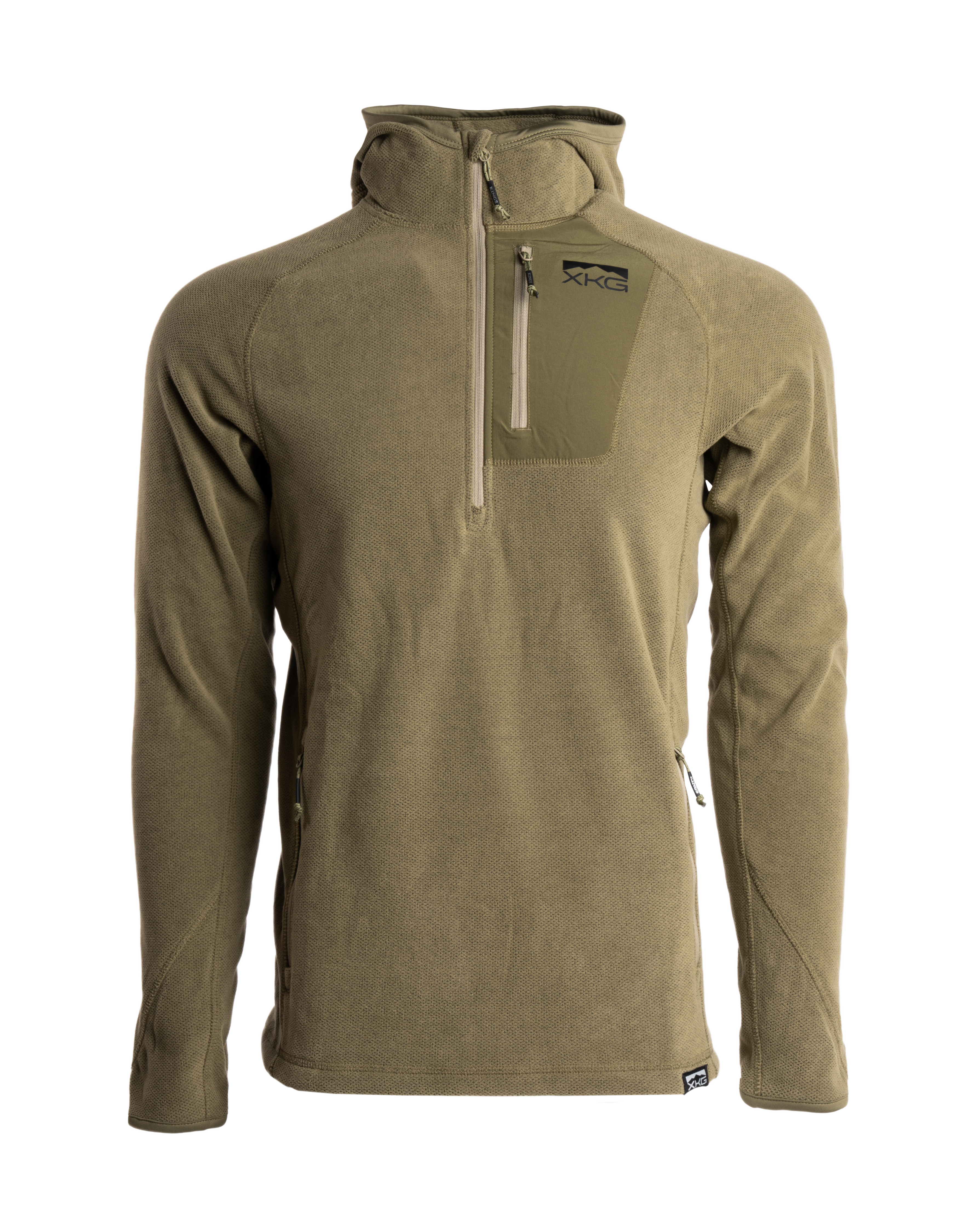 【KIXI】★(UNISEX) Camouflage Hooded Zip-Up Windbreaker Independent Trading Co. - Lightweight Full-Zip Hooded