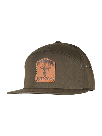 Kings Flatty Leather Elk Logo Hat | Kings Camo