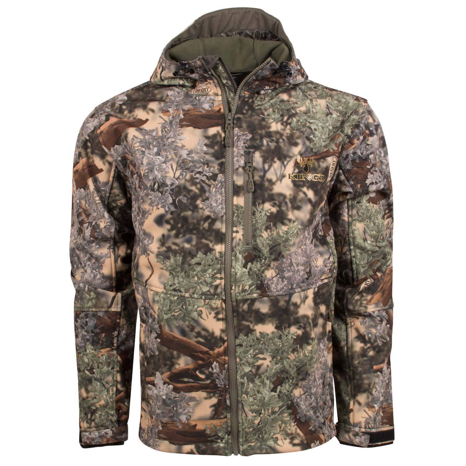 KC1 Soft Shell Hooded Jacket in Desert Shadow | King's Camo