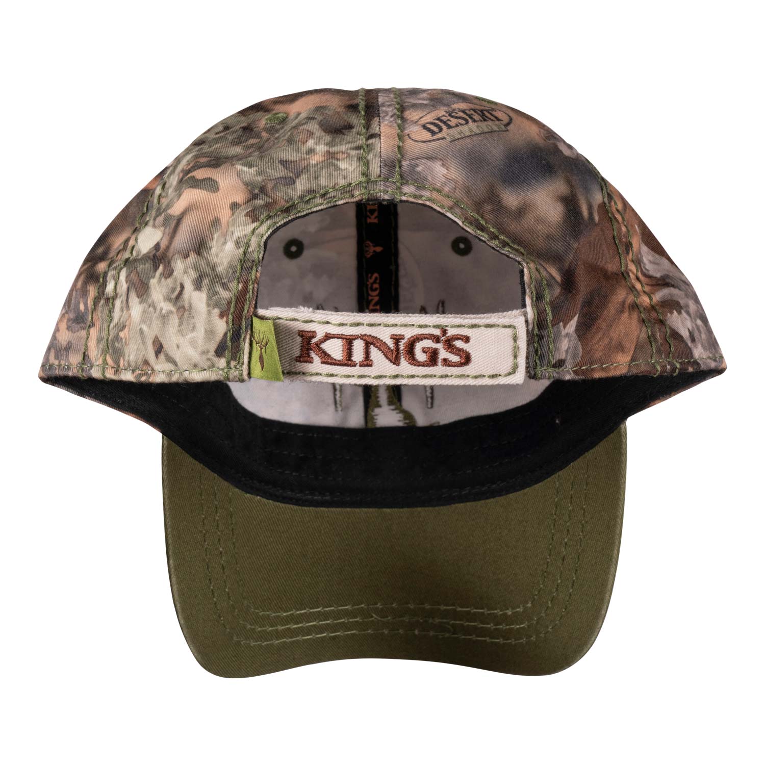 King's Distressed Logo Cap in Olive | King's Camo