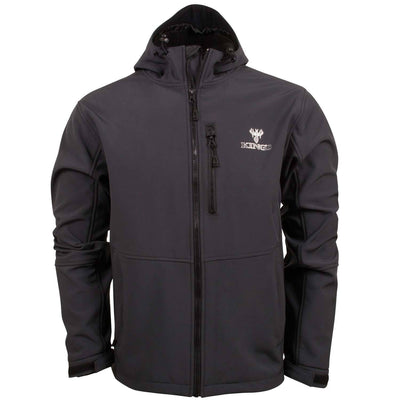 KC1 Soft Shell Hooded Jacket in Charcoal | King's Camo